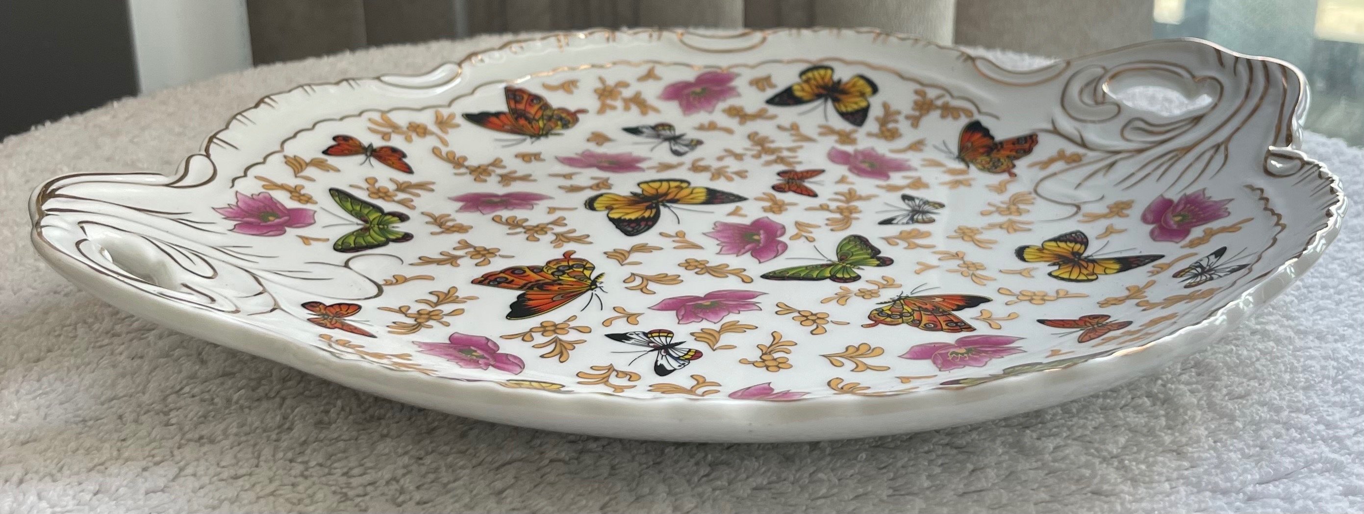 Allison L.L. Butterfly Porcelain Serving Tray (13") - photo 3