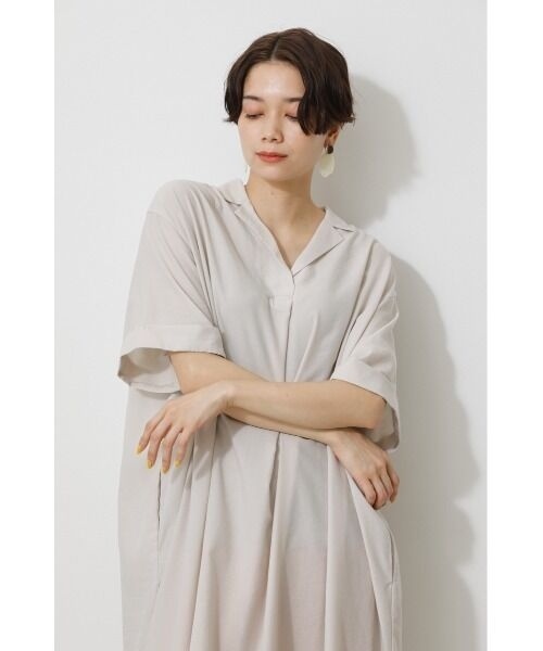 Azul by Moussy Oversized Shirt Dress Minimalist Japanese Style - photo 3