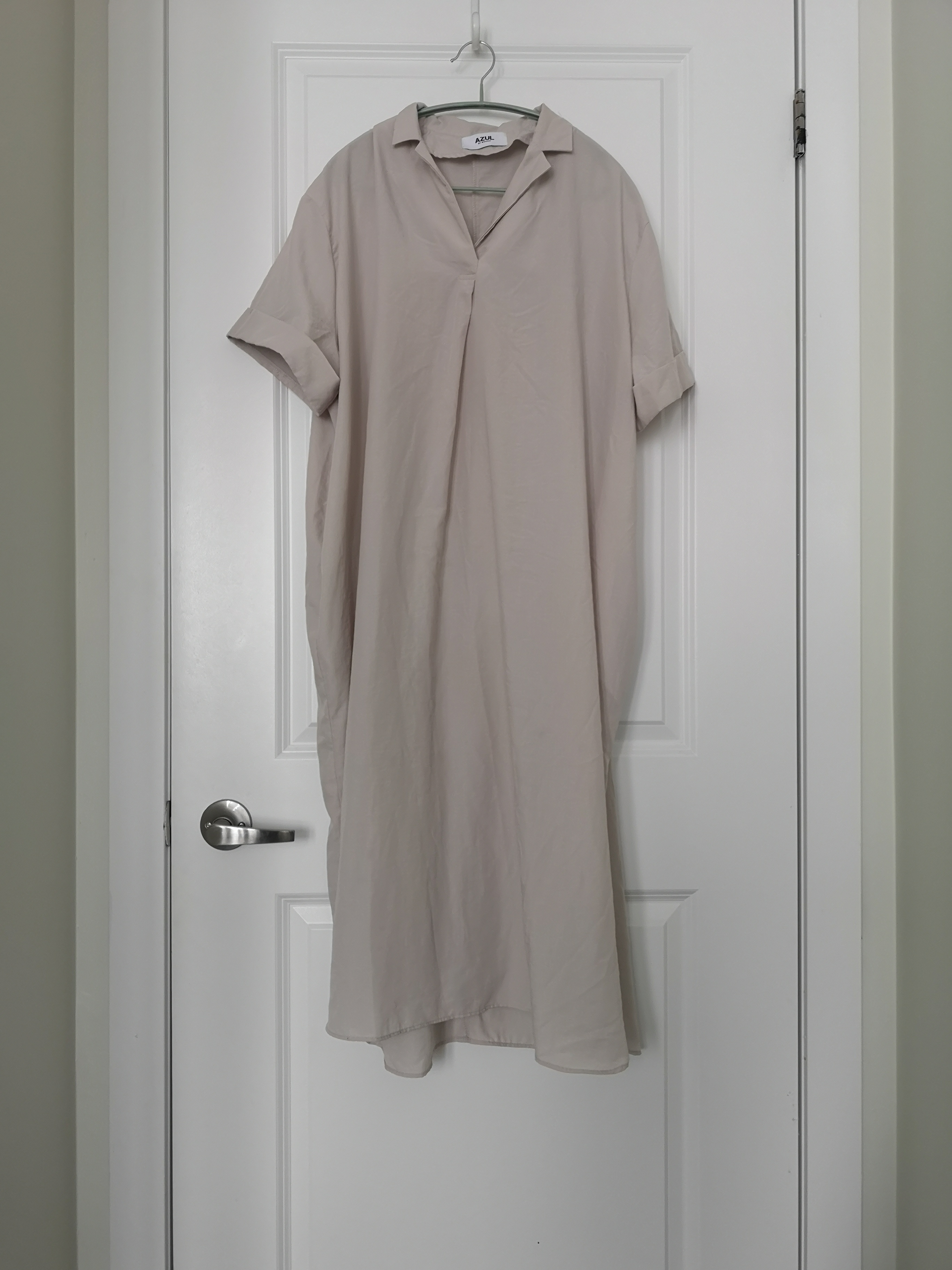 Azul by Moussy Oversized Shirt Dress Minimalist Japanese Style - photo 4