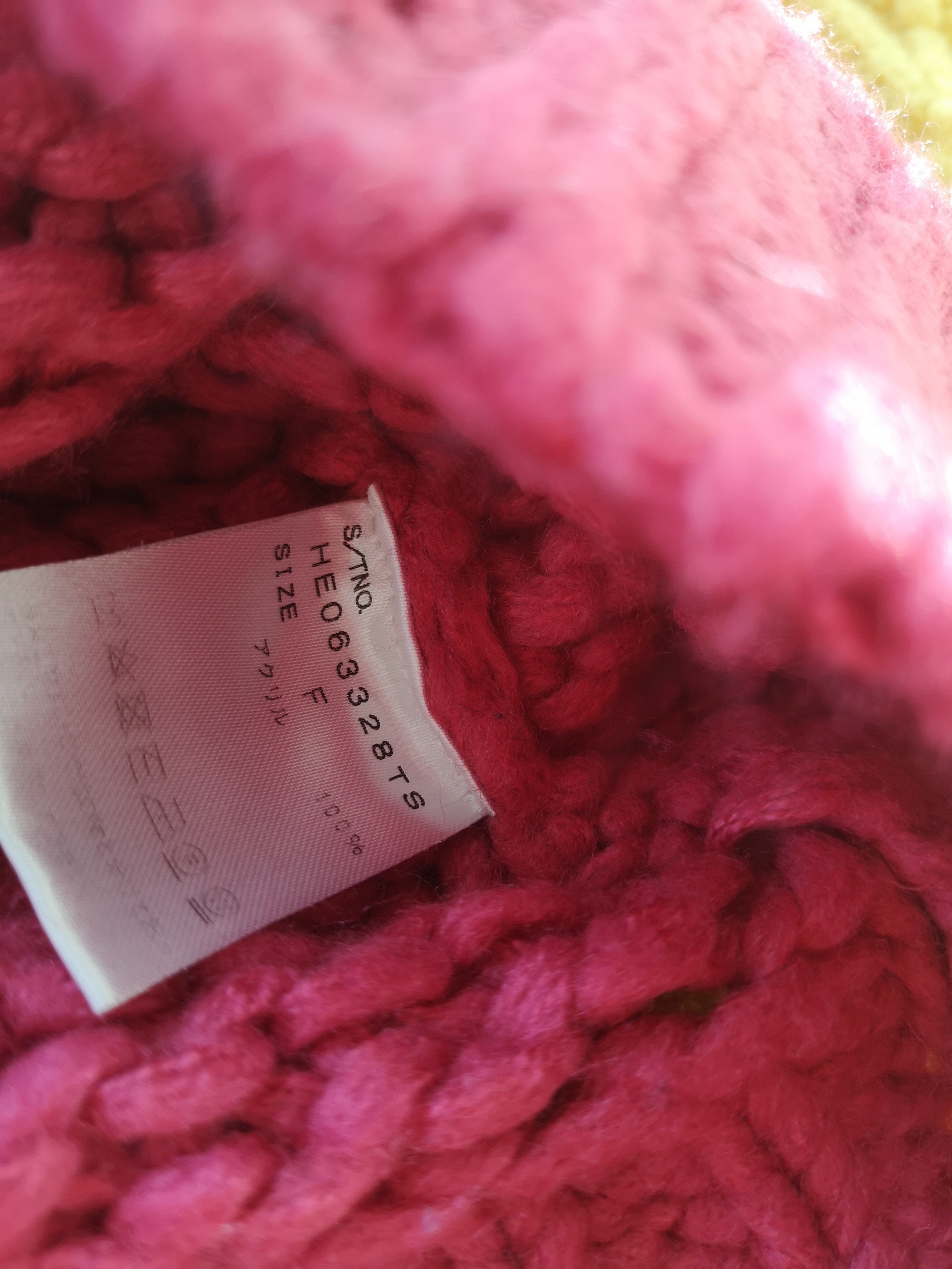 Japan Brand Pink Chunky Knit Sweater - Size F - photo 2