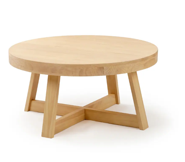 Round sOLID Wood Coffee Table - New in box - photo 3