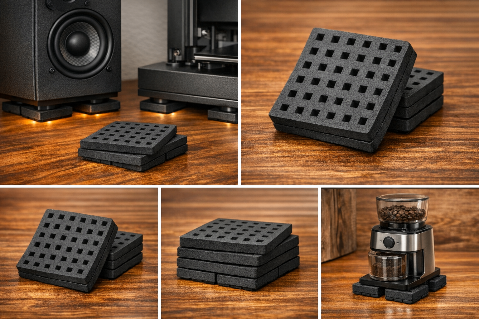 Sound‐Absorption / Anti‐Vibration Pads – 4 Pack