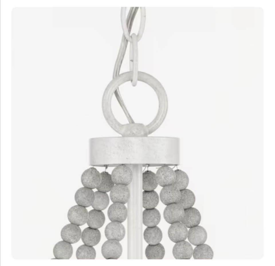 Bisset 4 Light White Coastal Chandelier Pendant Light - photo 5
