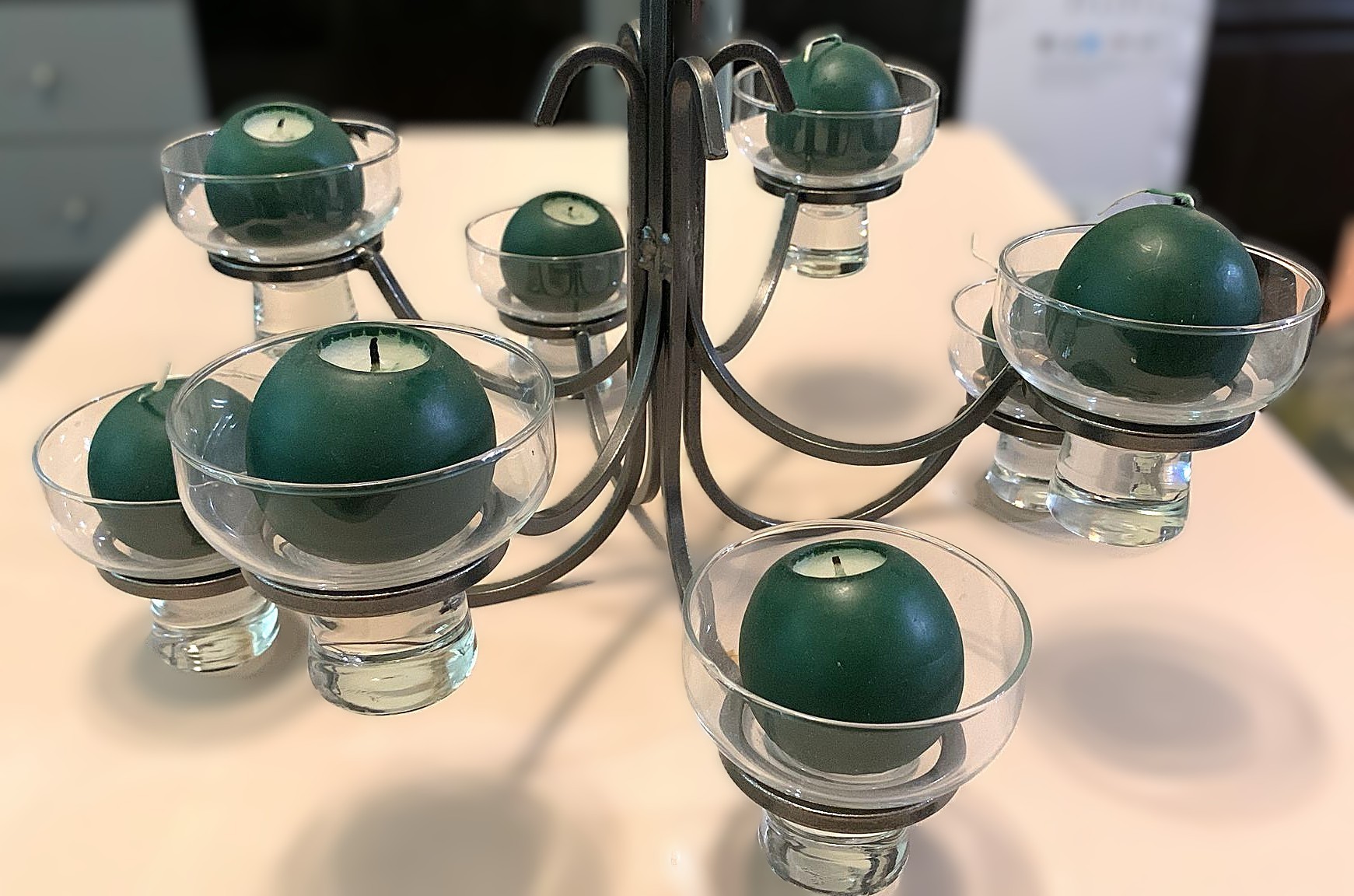 Metal Candelabra with Glass Holders - photo 3