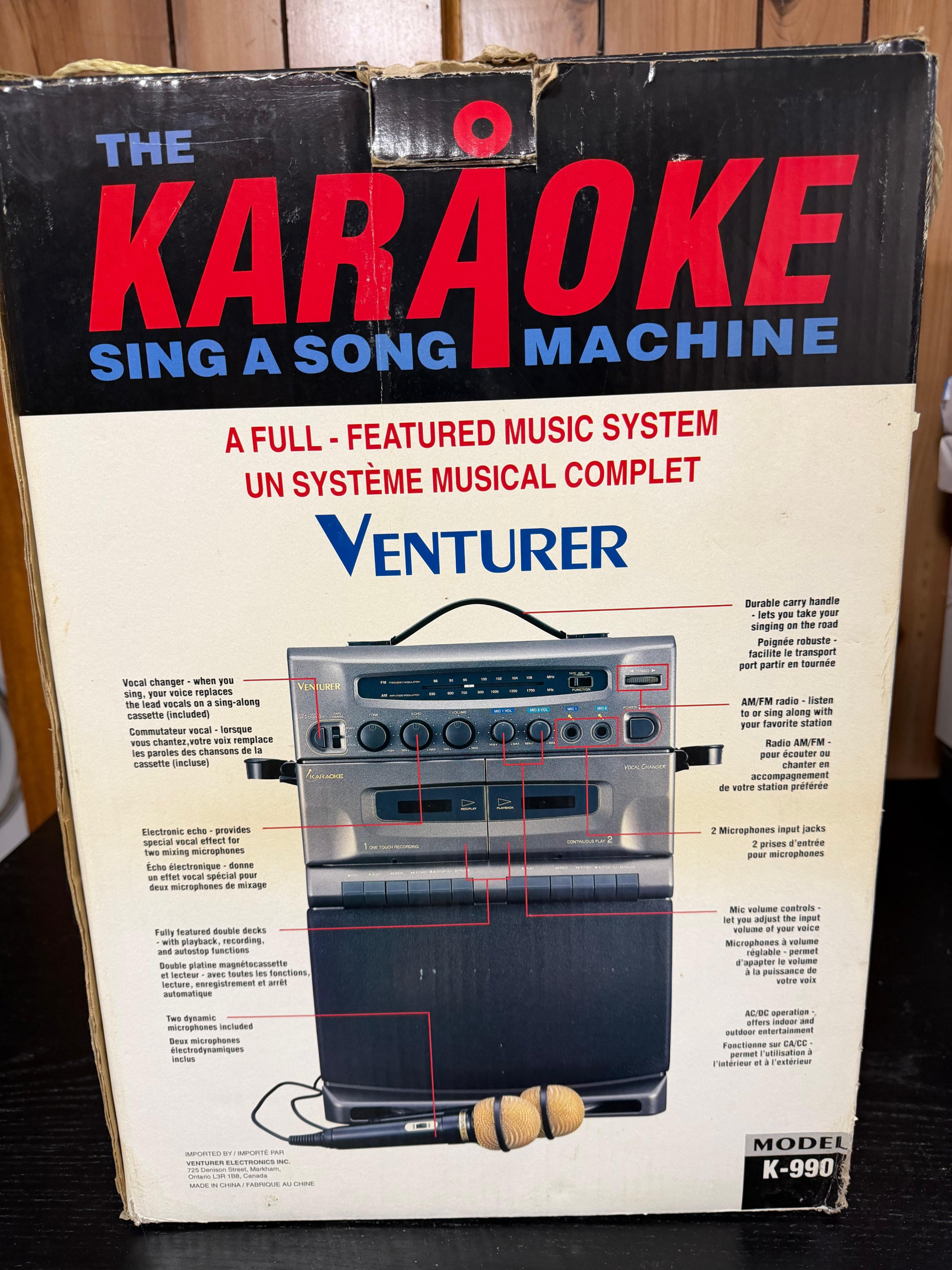 Karaoke Machine w/ 2 Mics – Works Great – Complete Set VINTAGE - photo 2