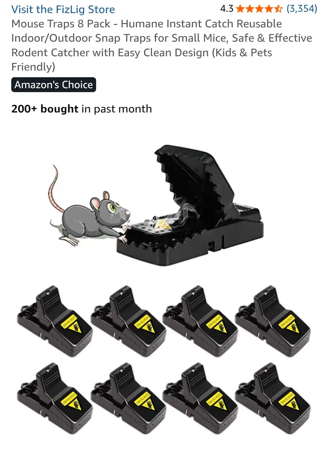 Reusable Mouse Trap Black