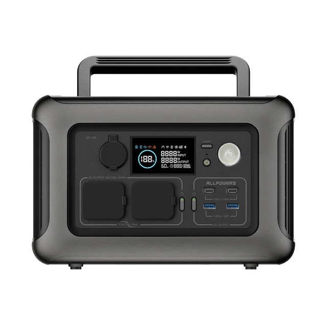 ALLPOWERS R600 Portable Power Station - 299Wh/600W LiFePO4