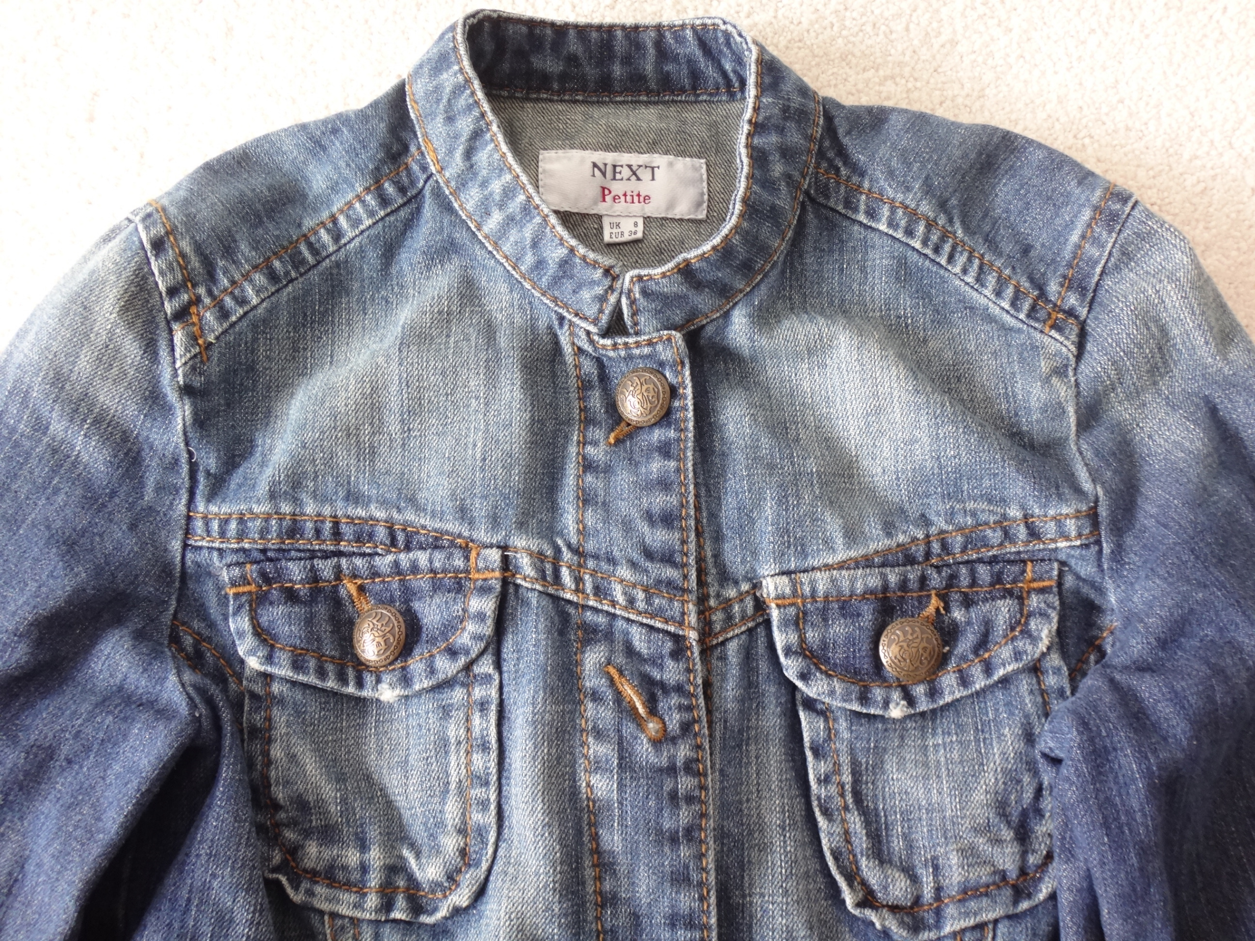 ✅♻️NEXT Petite UK 8/EU 36 Girls Ladies Women's Long Jeans Jacket - photo 4