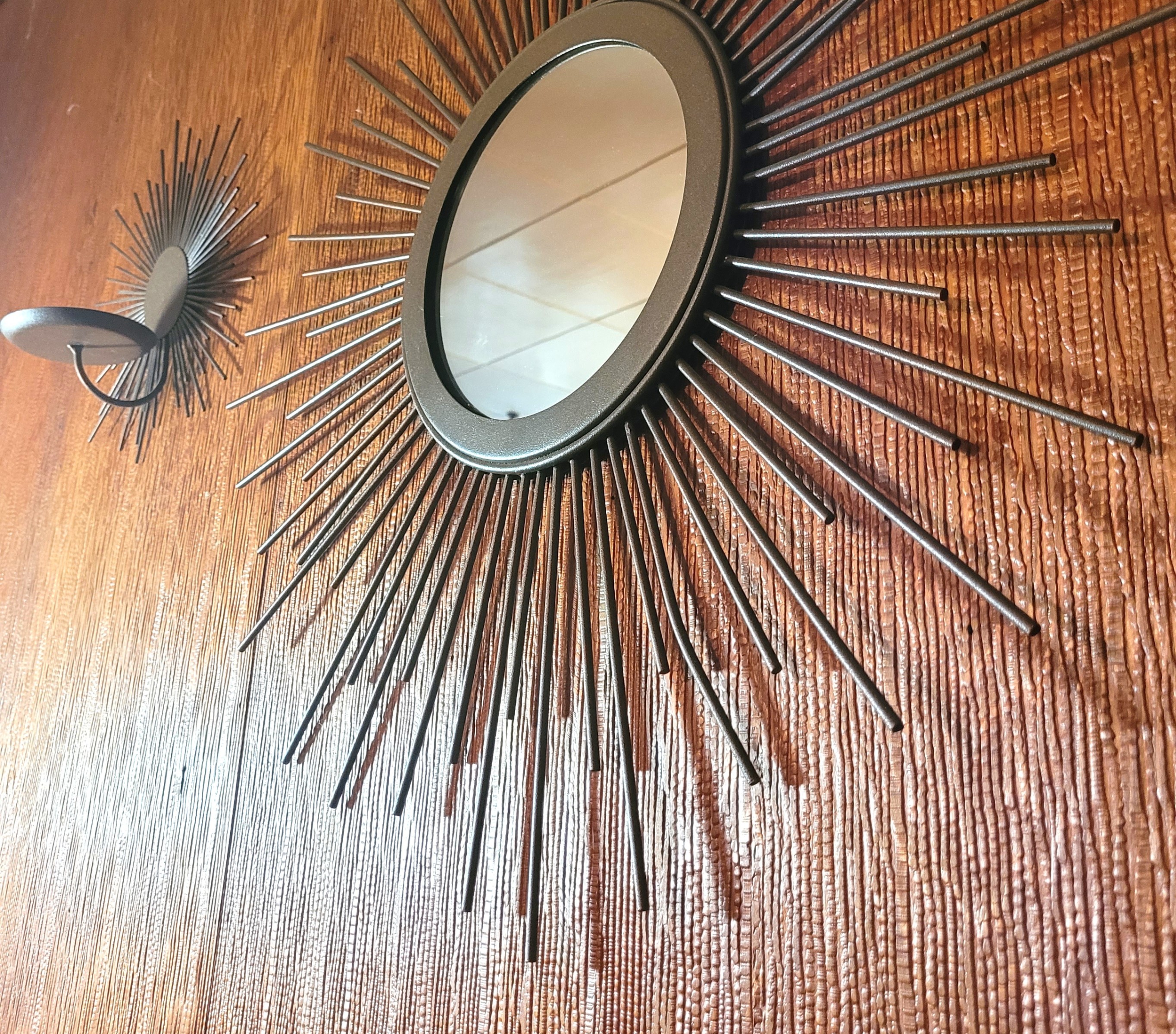 3pc Style Sunburst Wall Set Large 23" Starburst Mirror and duo