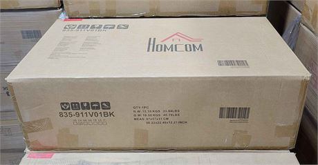 Homcom 835-911V01BK Set of 4 Farmhouse Wood Dining Chairs, Black - photo 2