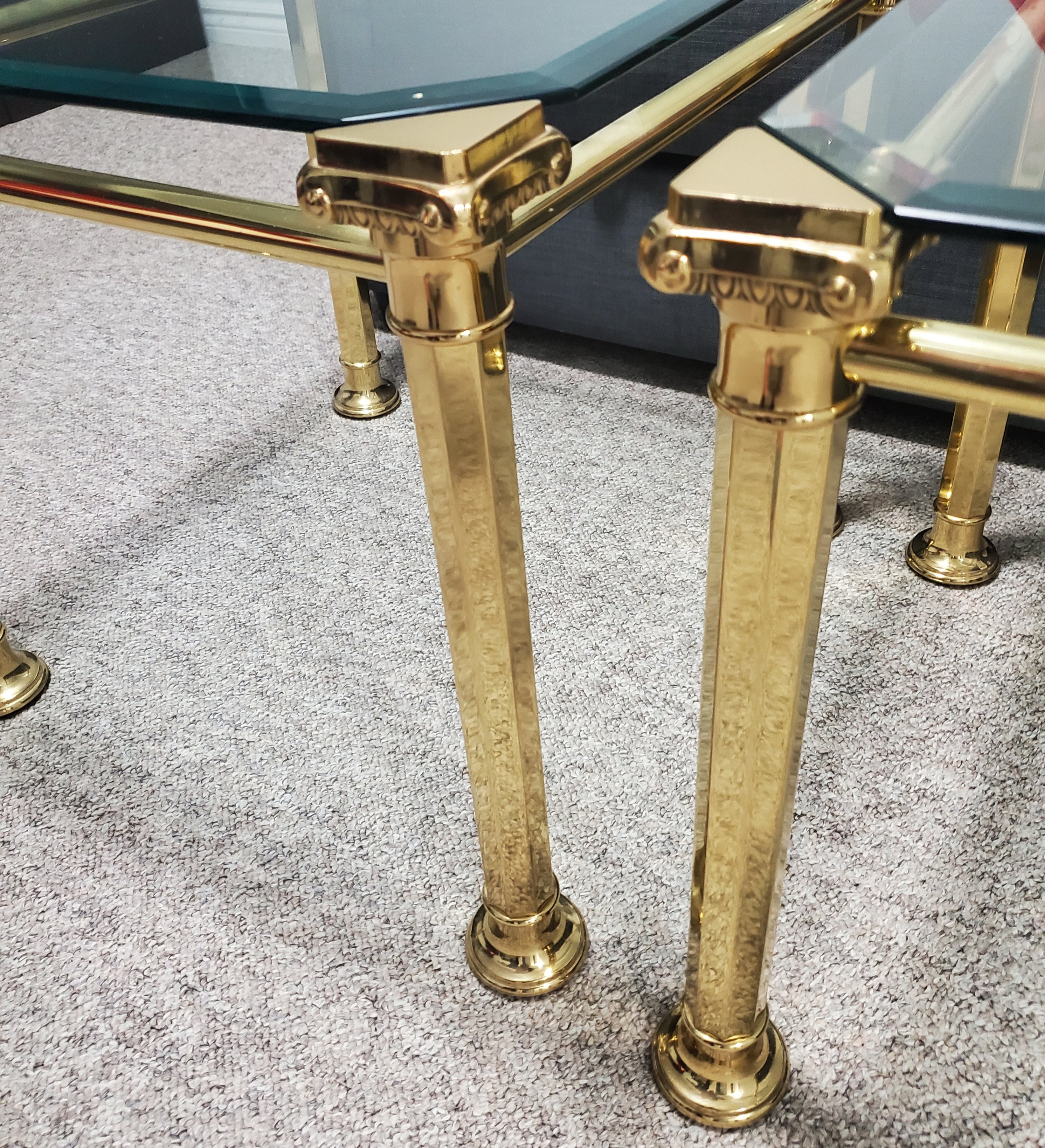 A PAIR OF GLASS TOP TABLES - photo 3