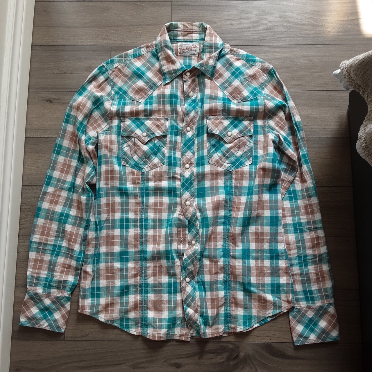True Religion Plaid Western Shirt - Size M