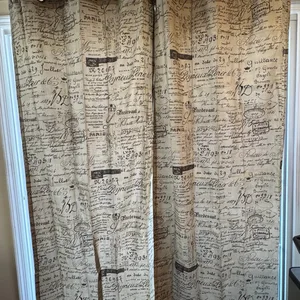 Brand New Thermalogic French Script Grommet Curtains (80x84)