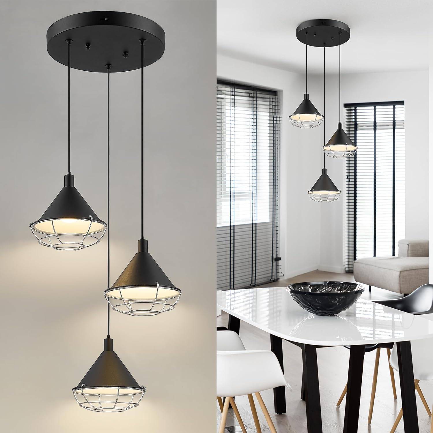 3-Light Pendant Light