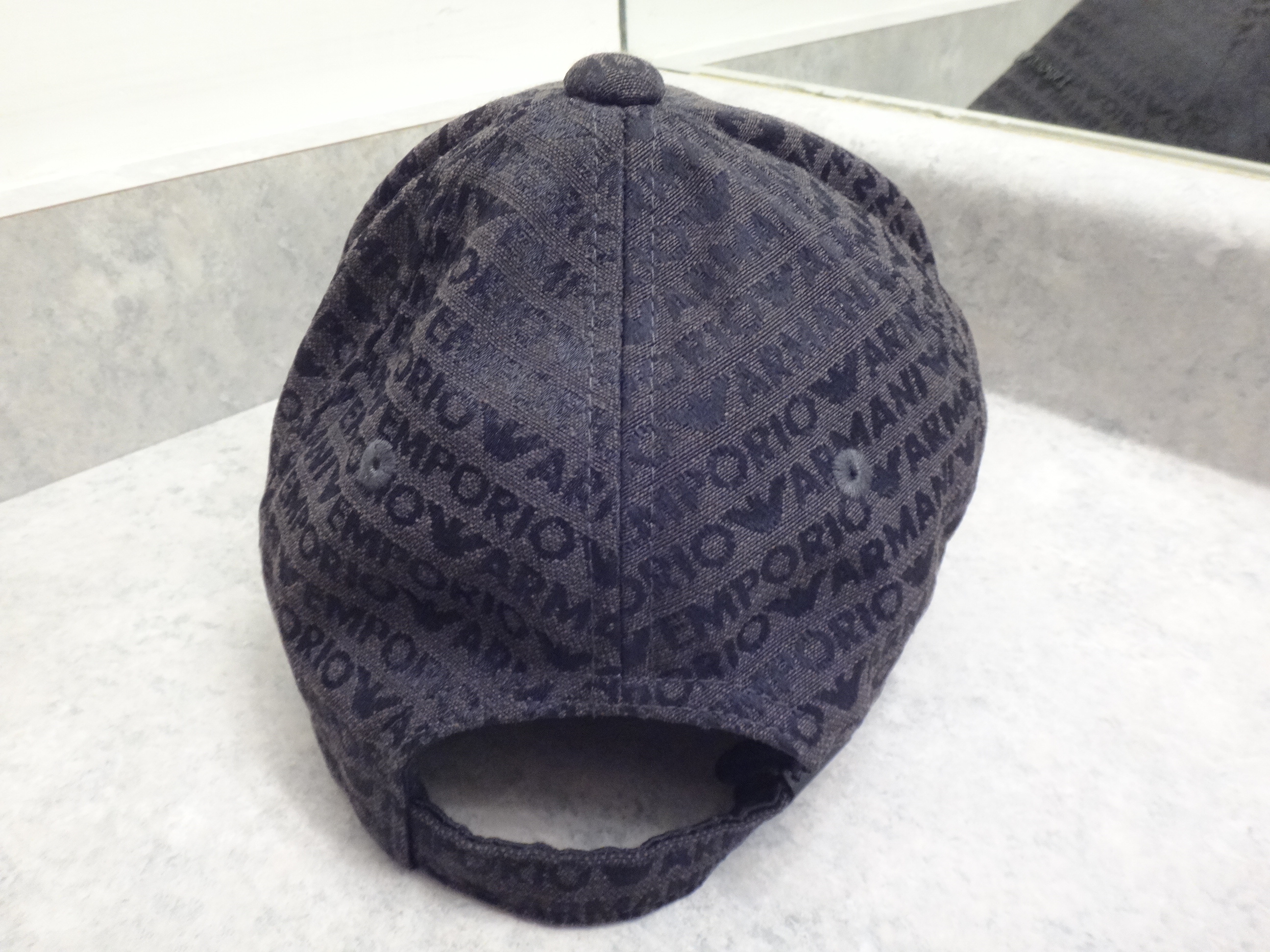 ✅🆕EMPORIO ARMANI Jacquard Baseball Hat Cap Logo Lettering NEW - photo 4