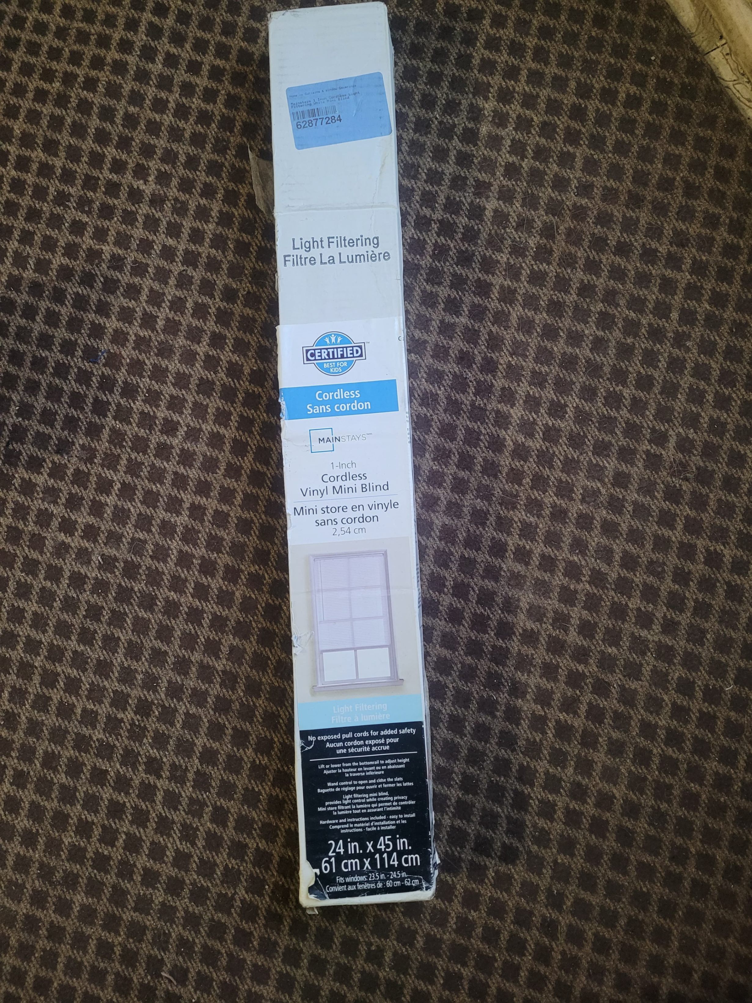 Mainstays cordless vinly mini blinds - photo 2