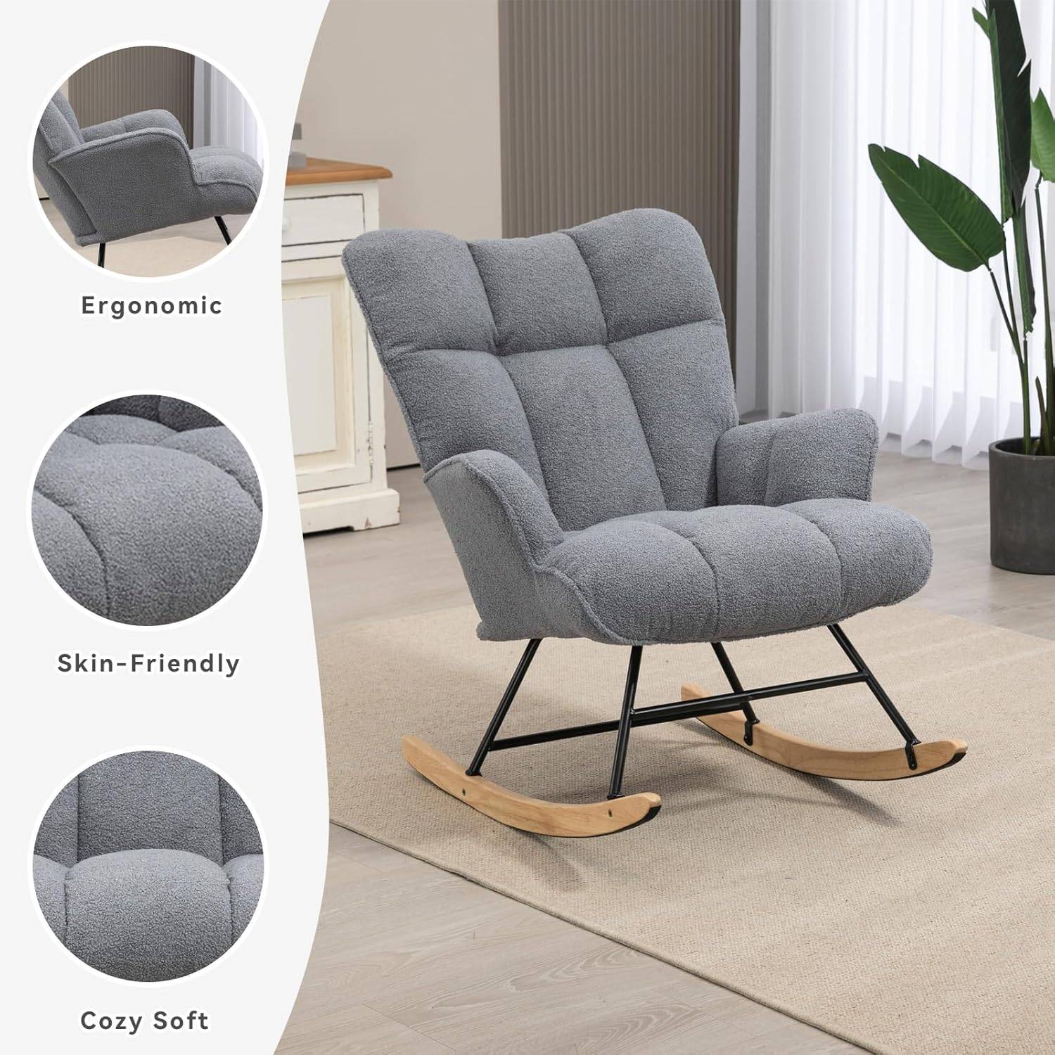Grey Rocking Chair - New in box - photo 3