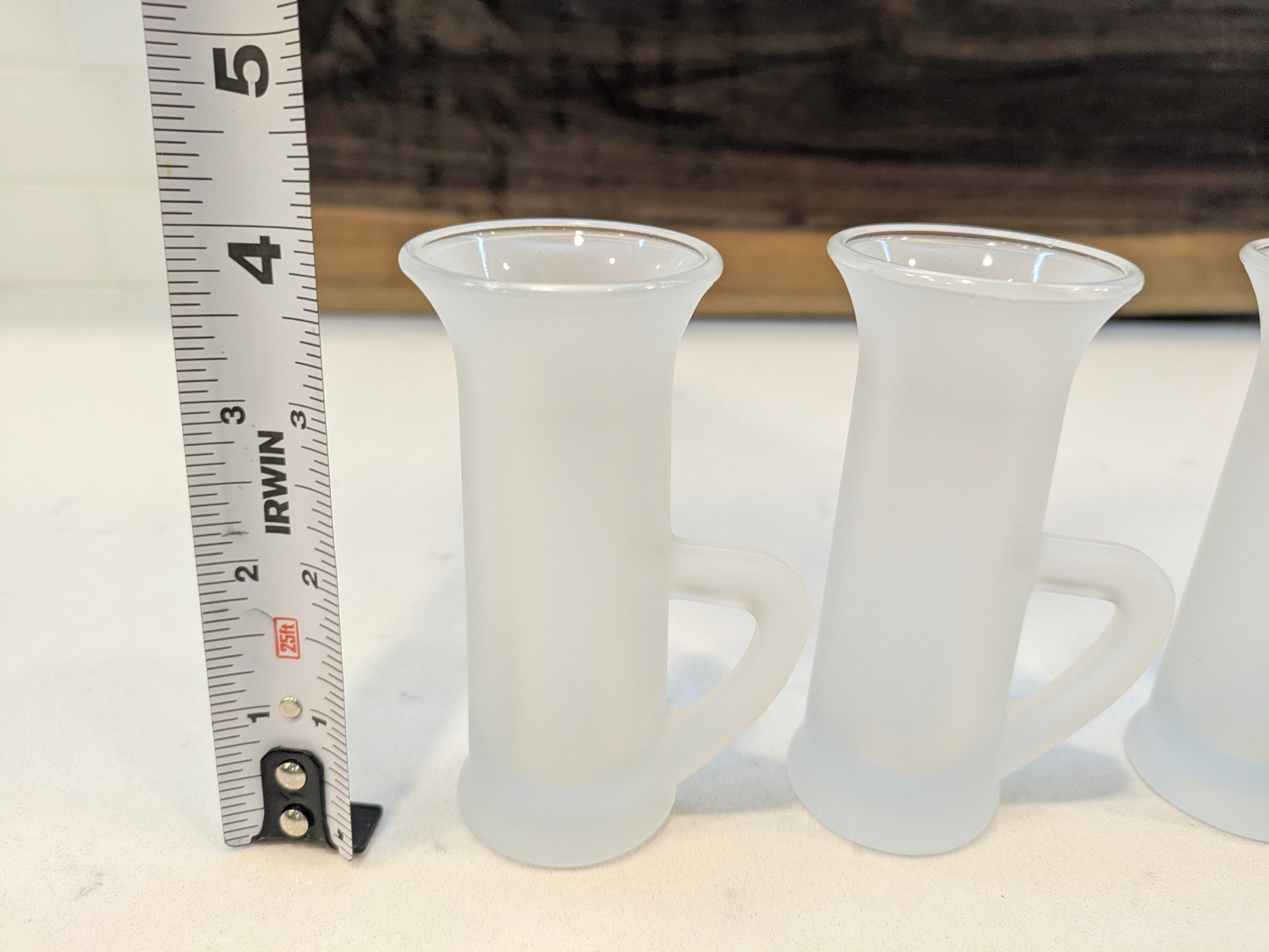 Set of 6 Frosted Glass Shot glasses - photo 2
