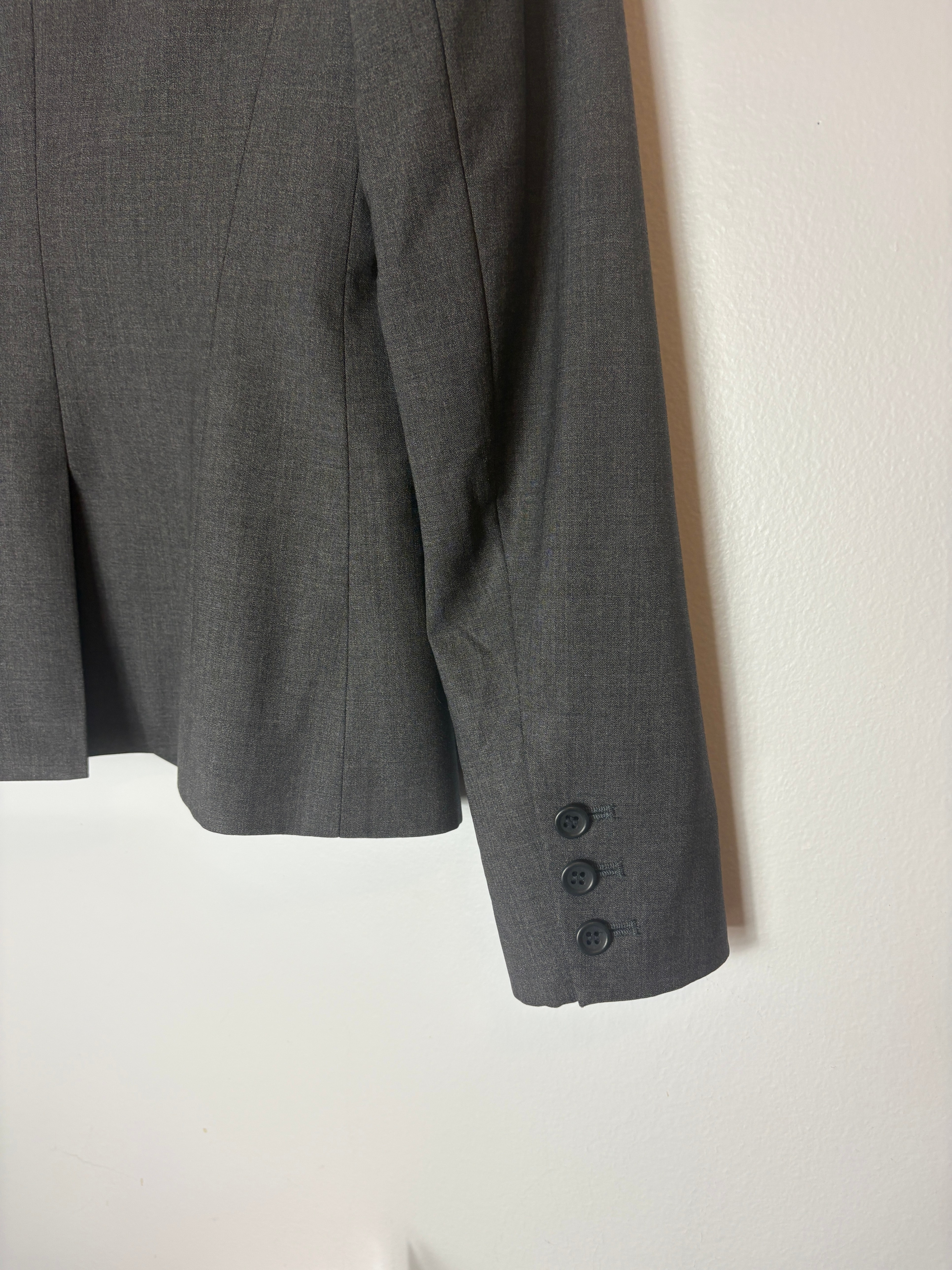 Theory Nichelle Grey Wool Blend Blazer Jacket Size 4 Office - photo 4