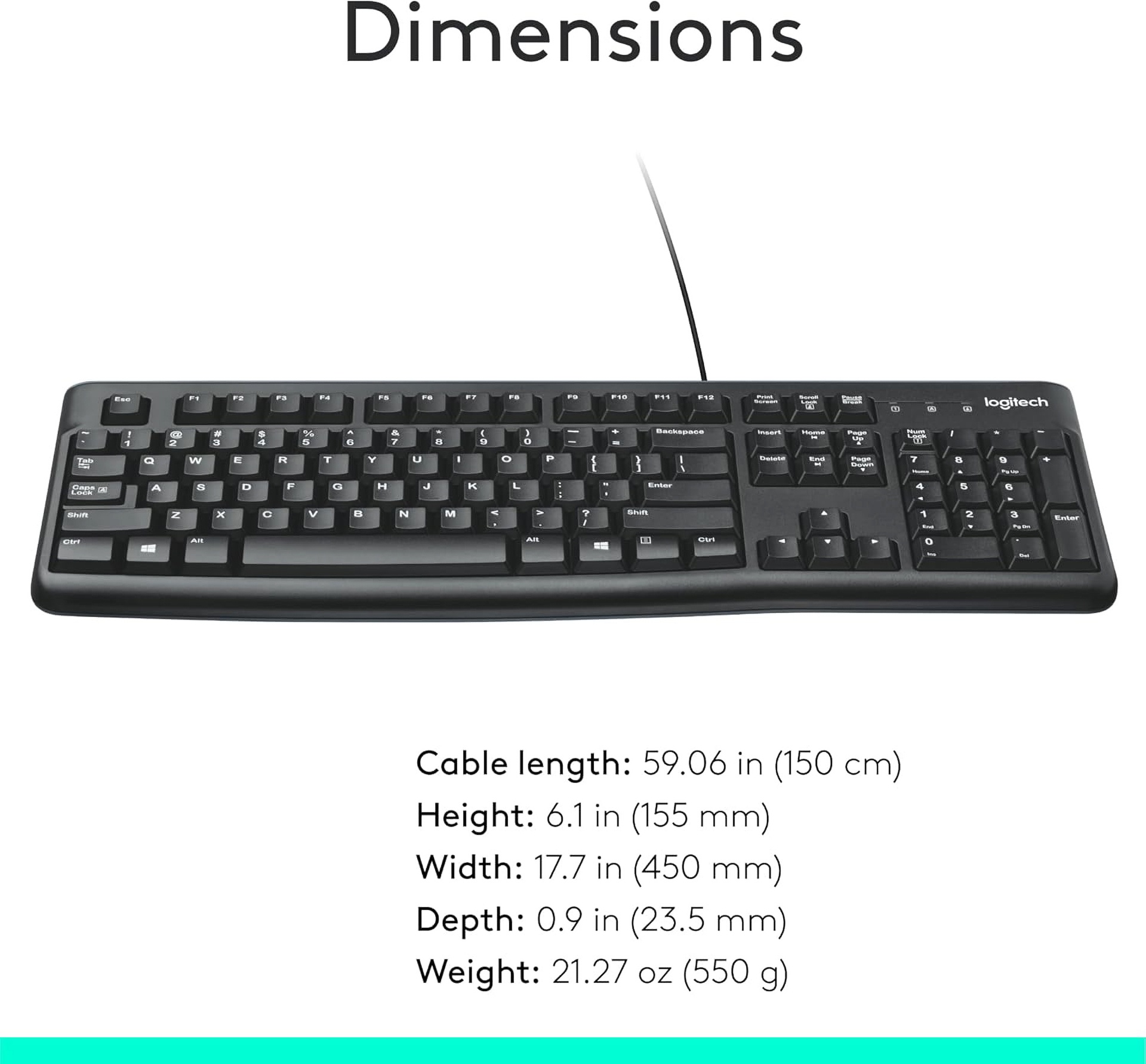 Logitech K120 Wired Keyboard - photo 4