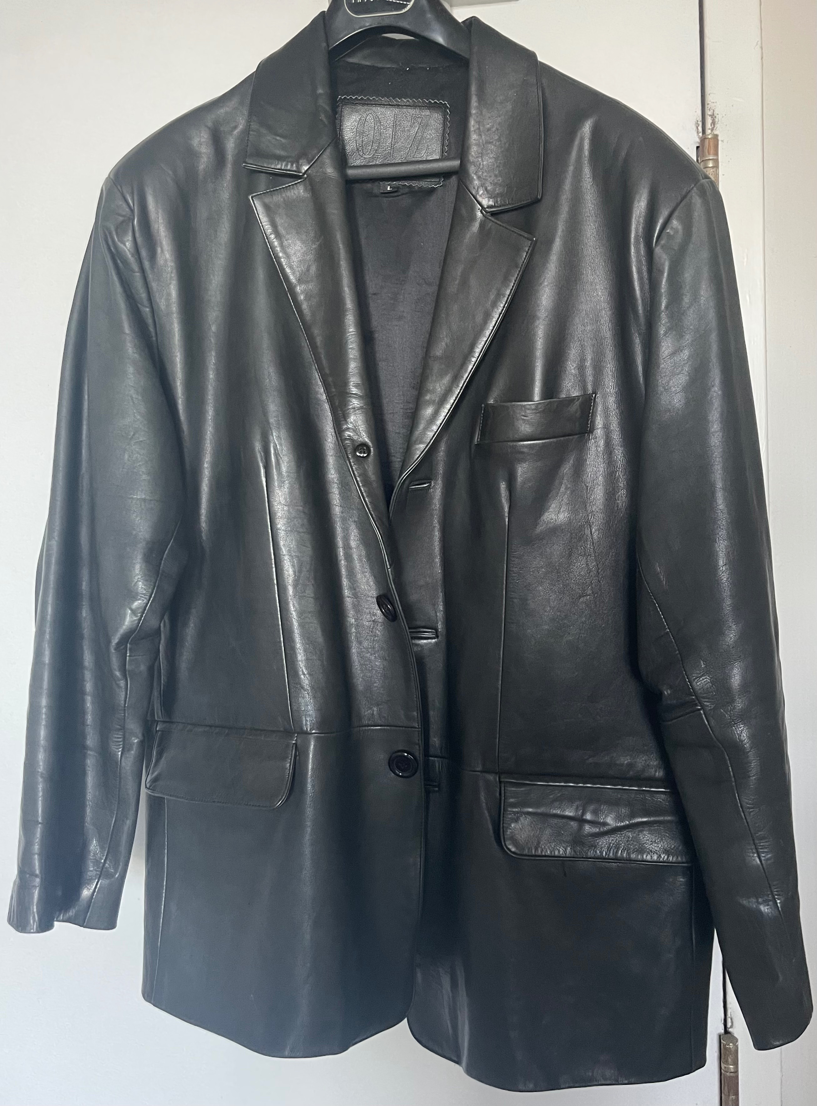 Vintage OZ Leather Car Coat (Large) — Thinsulate Lined - photo 2