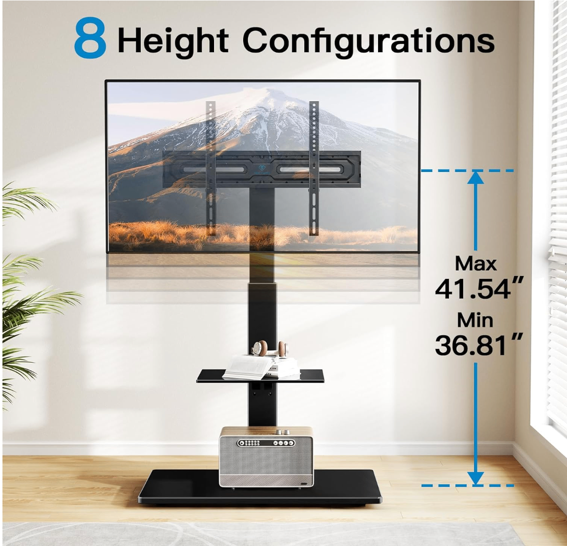 Universal TV Stand with Swivel Mount for 30-70 inch TVs-Open Box - photo 5