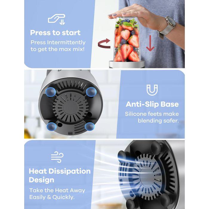 Brand New Ganiza 15-in-1 Multifunction Blender | 4 BPA-Free Cup - photo 3