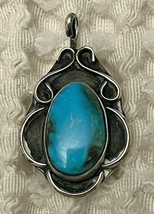 Turquoise and Silver Pendant