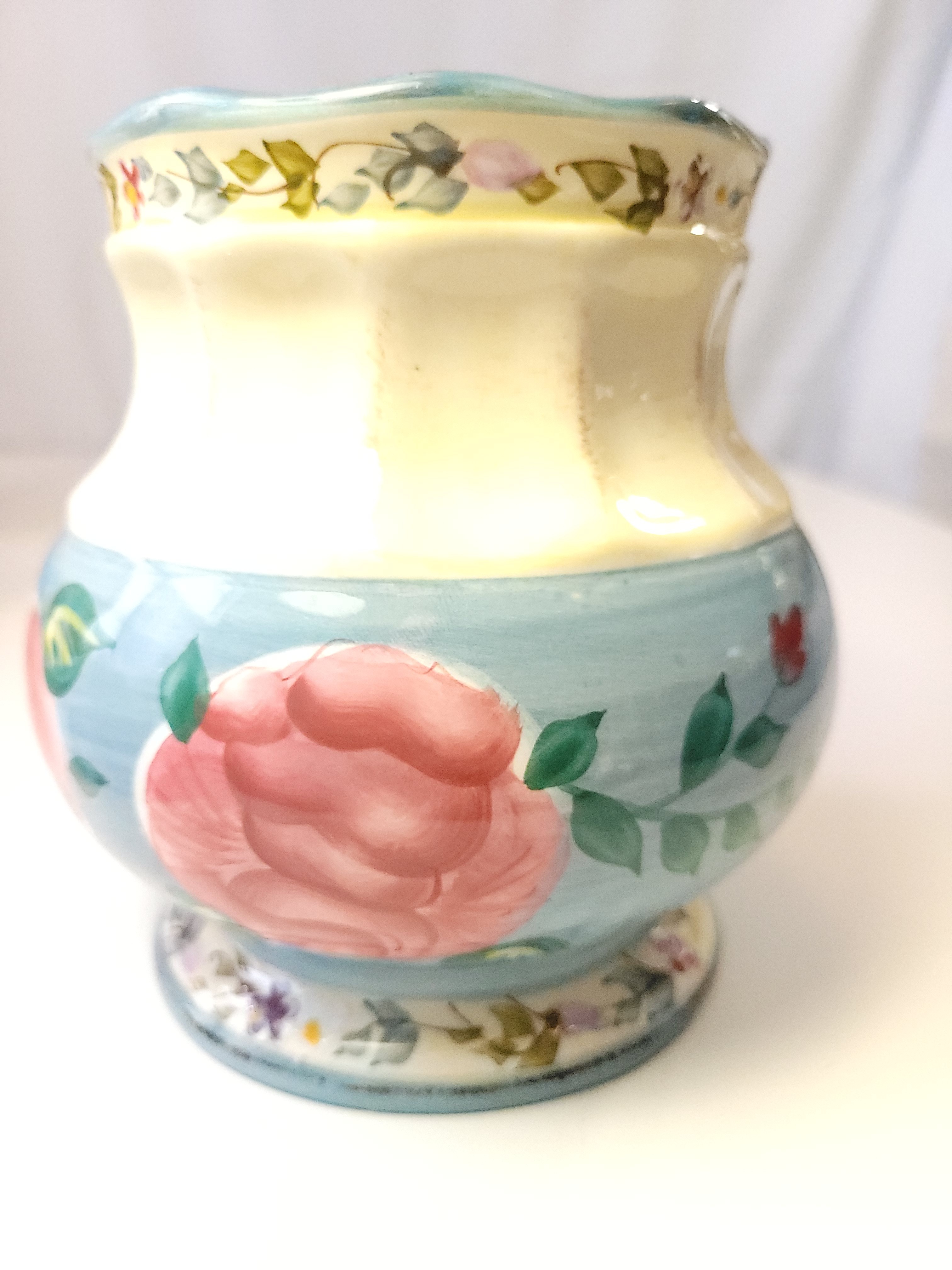 VTG Jay Import Co. Ceramic Canister Set - Blue Rose Floral - 3pc - photo 4