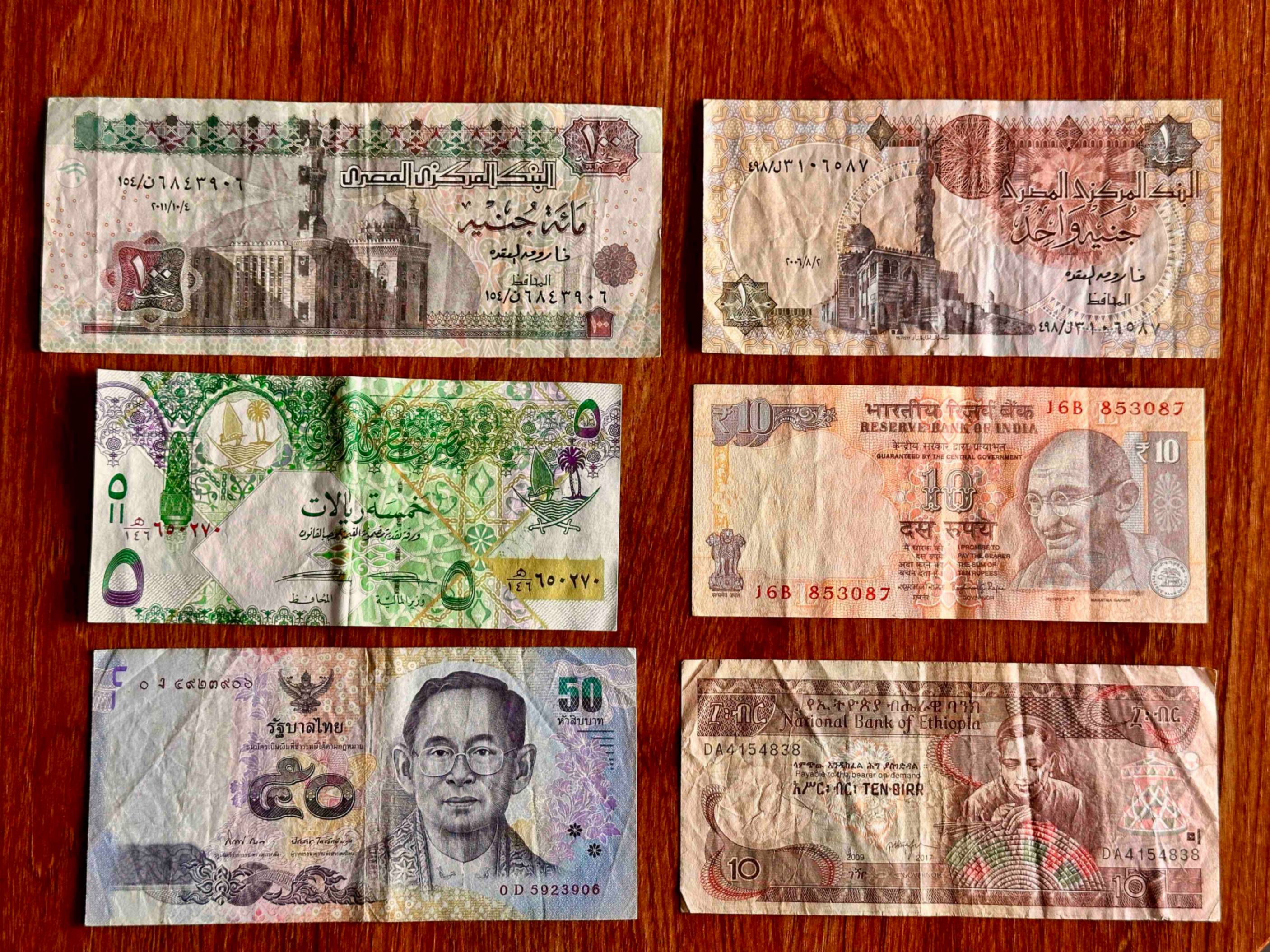 Mixed World Banknotes Lot (6 notes)