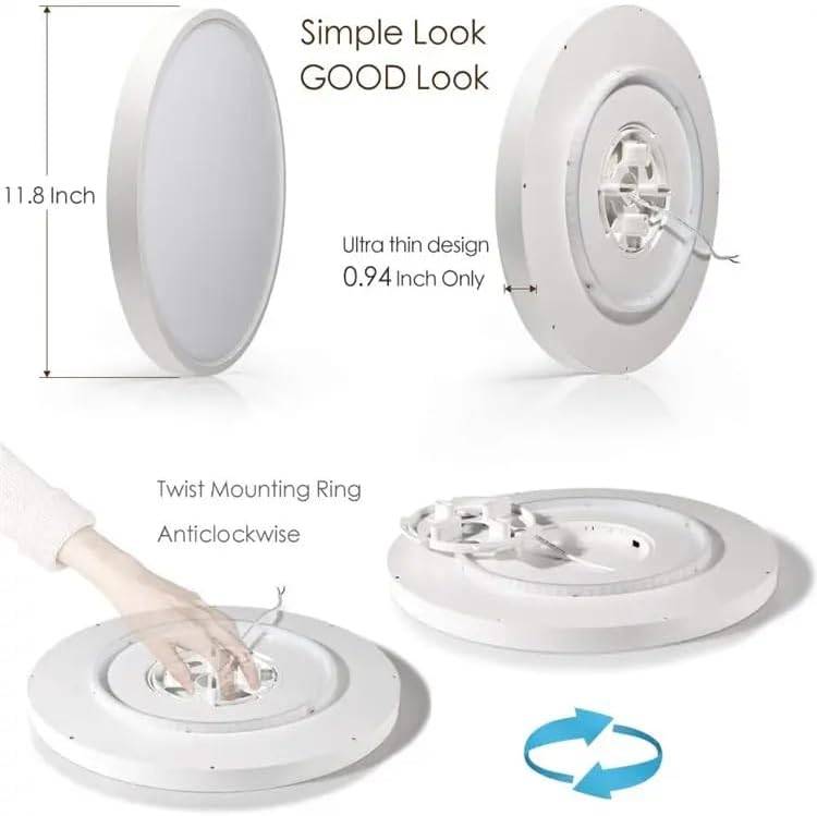 Ultra-thin LED Flush Mount Ceiling Light 11.8 Inch - photo 2