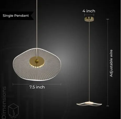 Jelly Fish Acrylic Chandelier LED Ceiling Light Fixture - photo 3