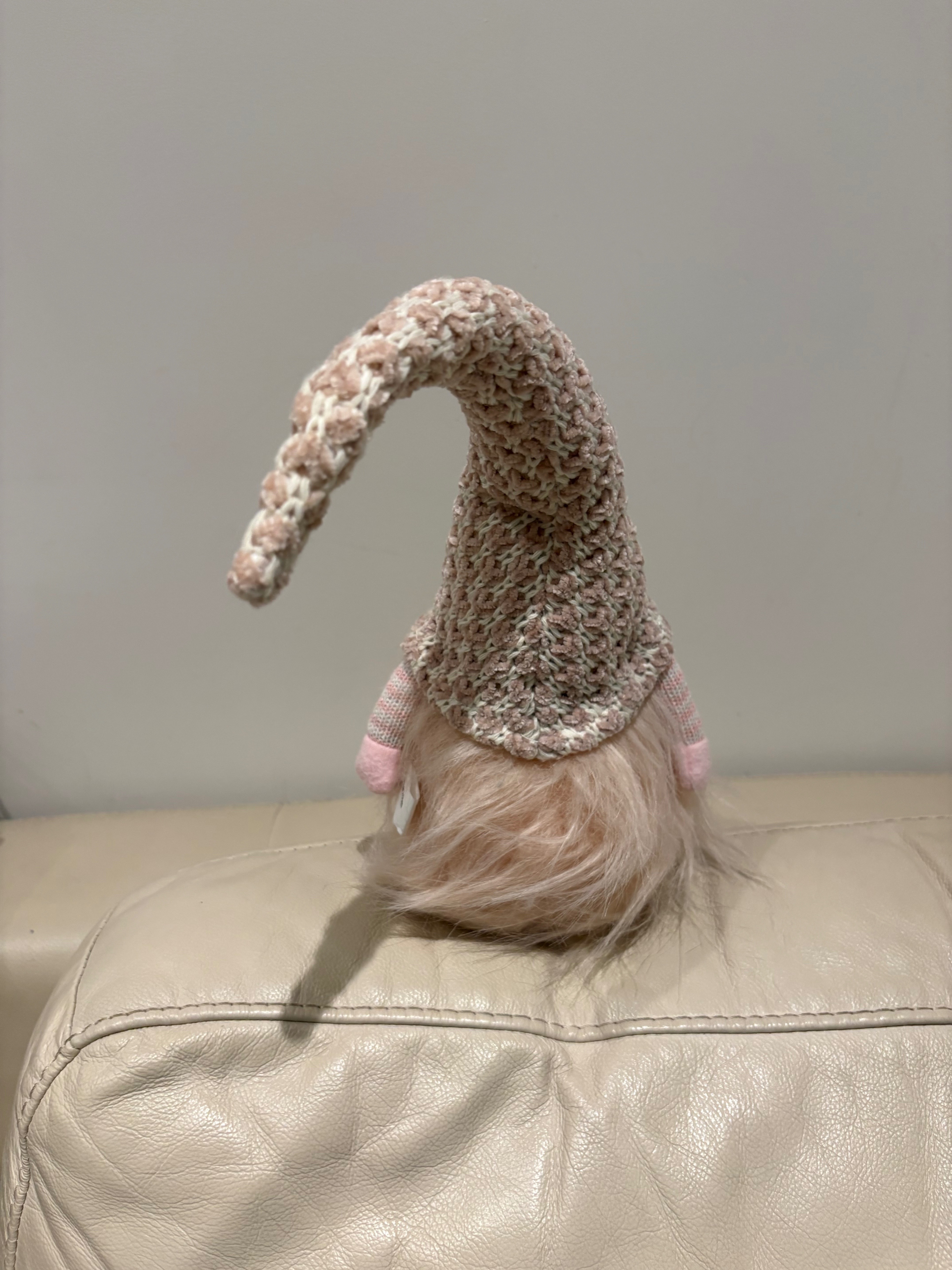 Weighted Pastel Gnome 40cm Pink Knit Hat Decor - photo 3