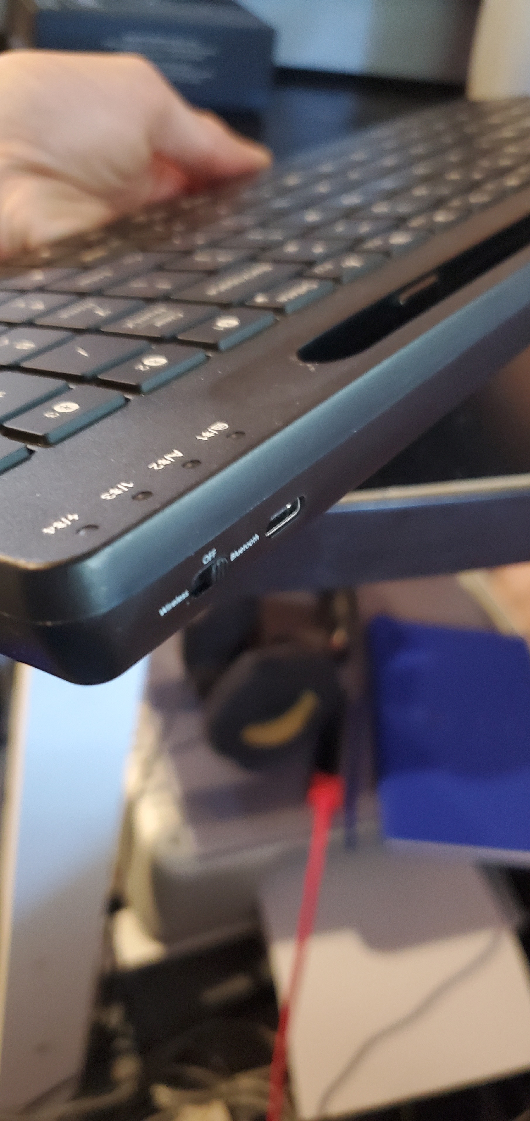 Bluetooth and Wireless keyboard w/ device holder - photo 2