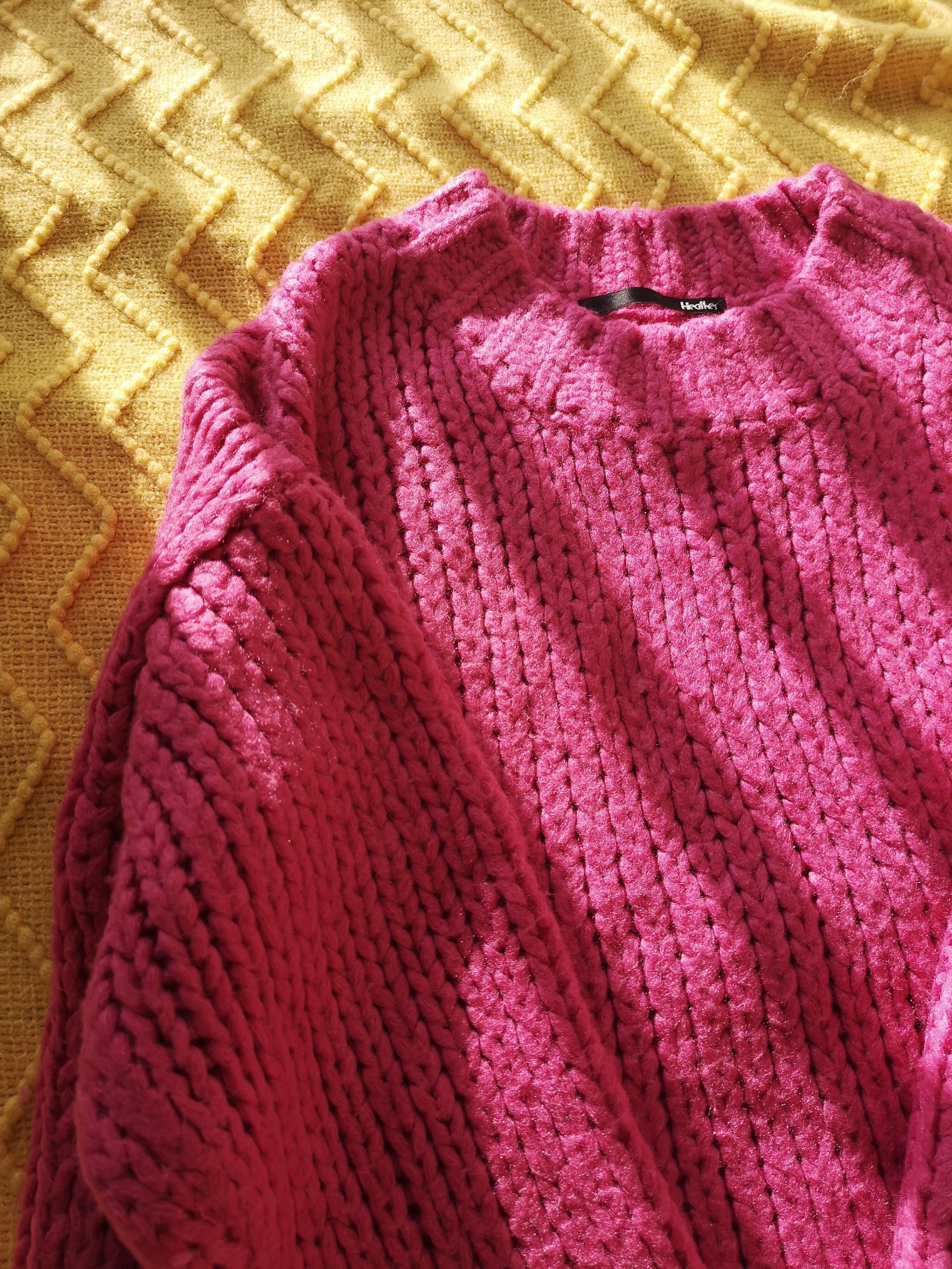 Japan Brand Pink Chunky Knit Sweater - Size F - photo 5