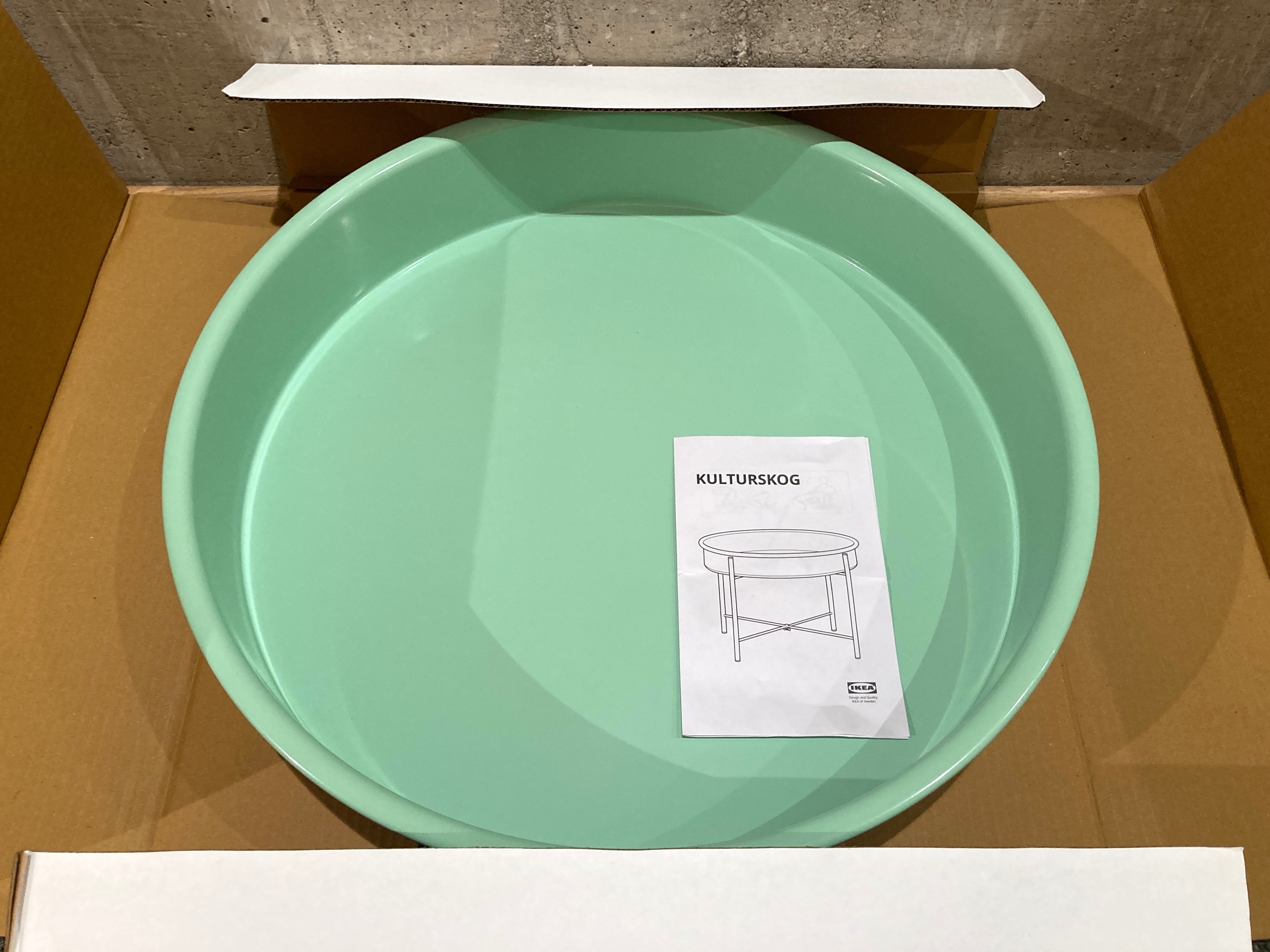 New IKEA KULTURSKOG Plant Stand Green Metal / Side Play Table - photo 3