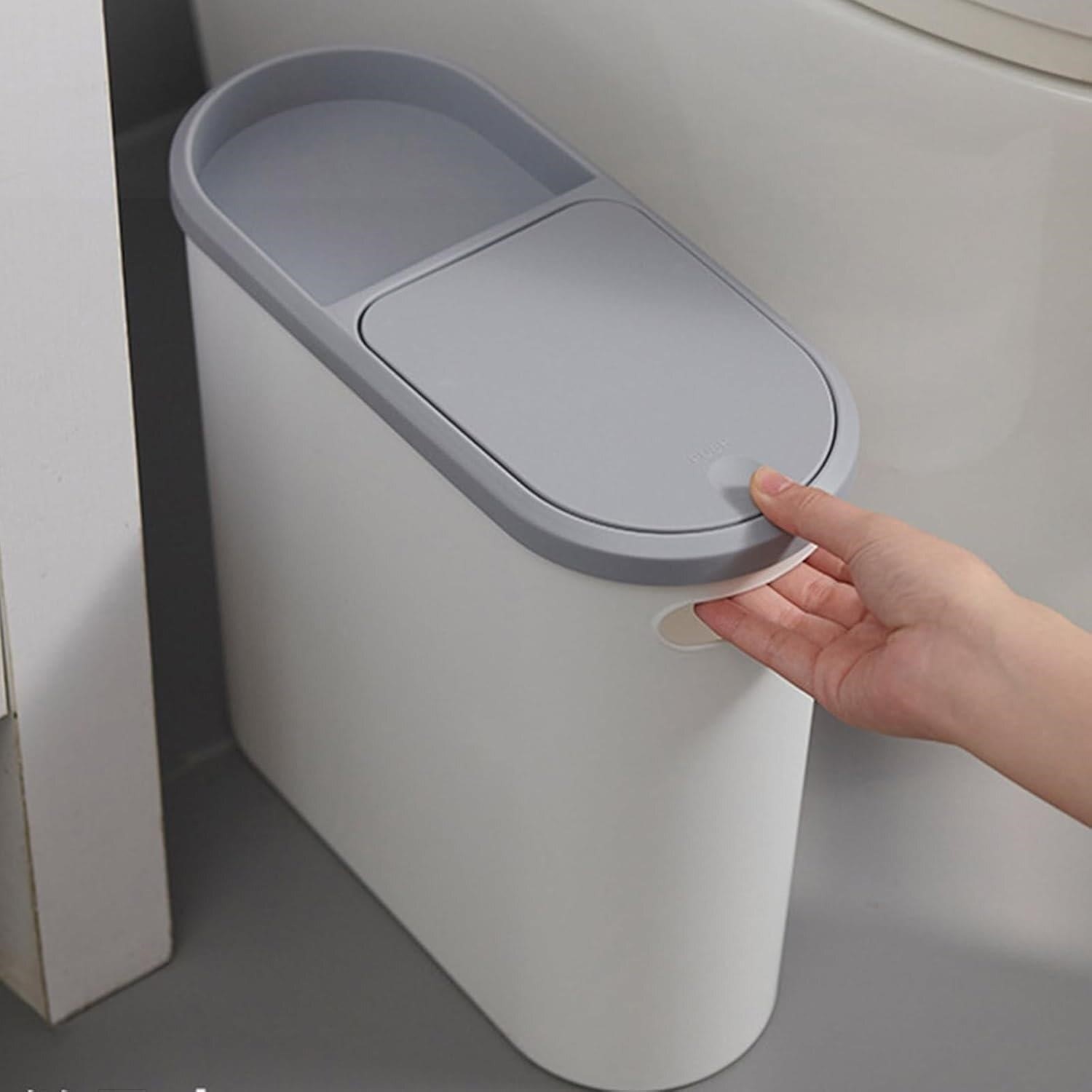 Slim Trash Can with Lid - photo 4