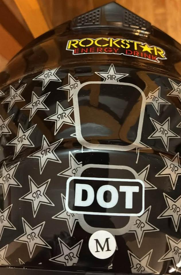 New Rockstar Full Face MotorCross Motorcycle Helmet size Med - photo 2
