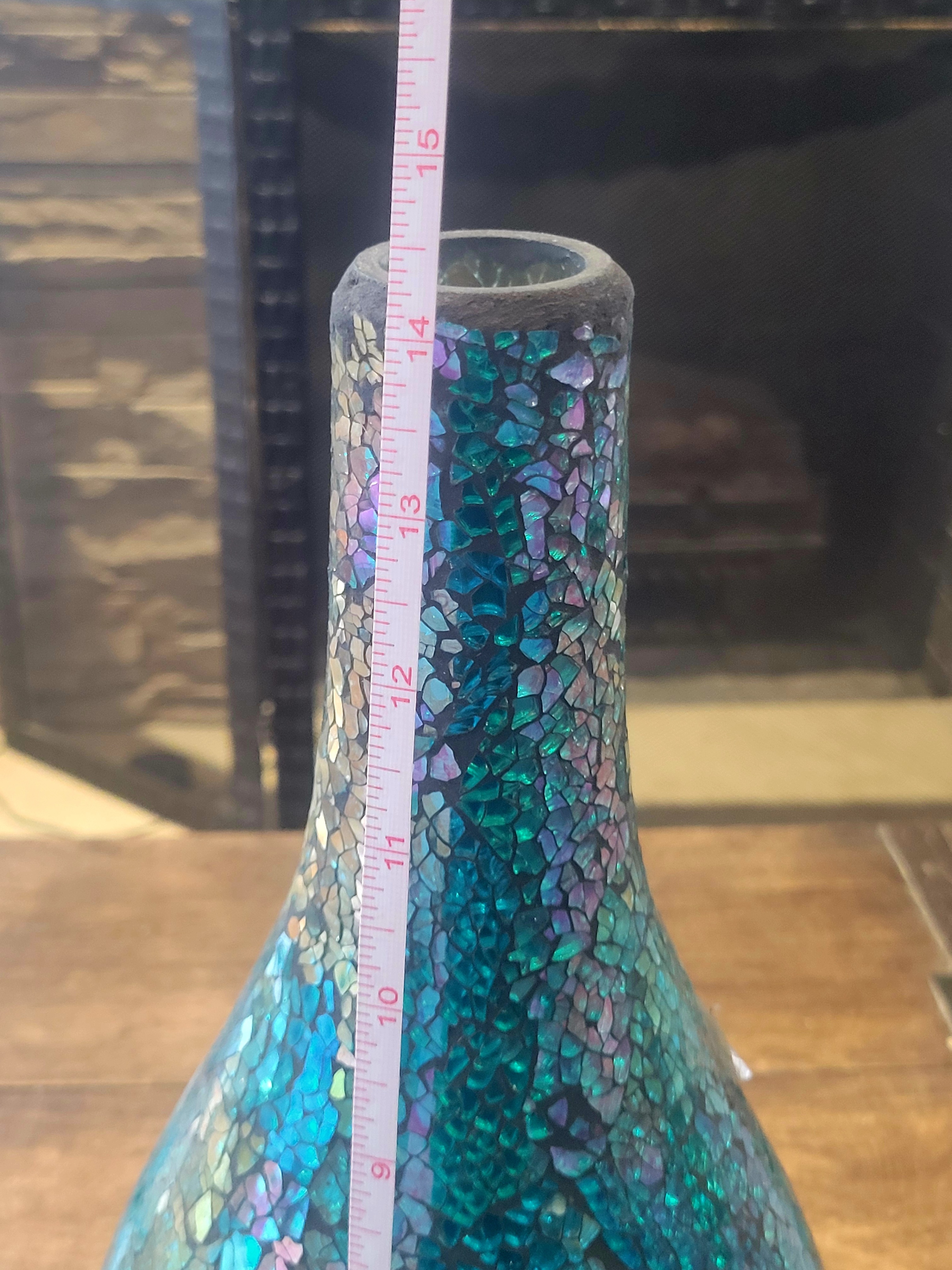 Boho Chic Mosaic Glass Vase $15 - photo 3