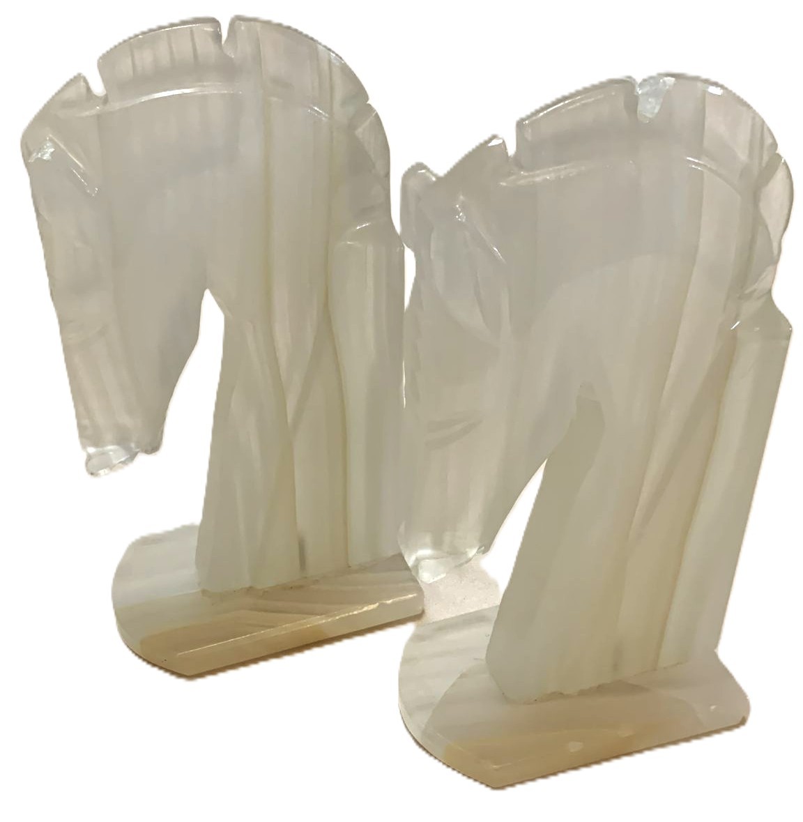 Vintage Onyx Horse Head Bookends - photo 2