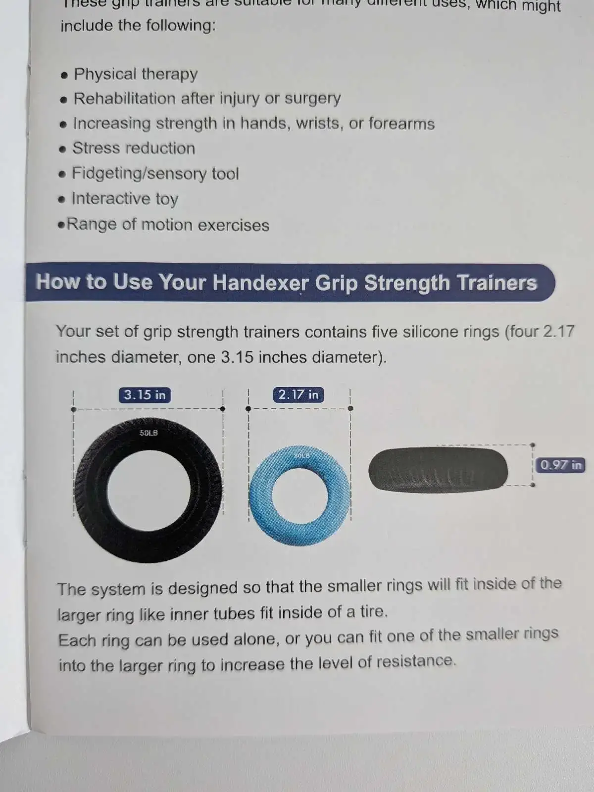 Handexer Flexible Grip Strength Training Rings Set - photo 3