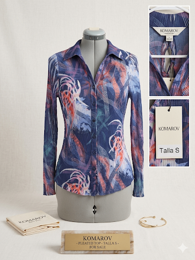 cardigan/blazer ligero estampado Talla M - photo 2