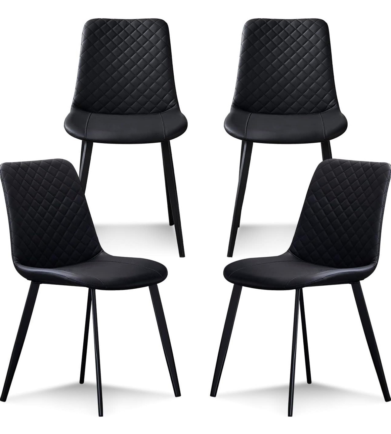 NEW: Ieather dining chairs modern comfortable & Heavy Duty | 4Pc