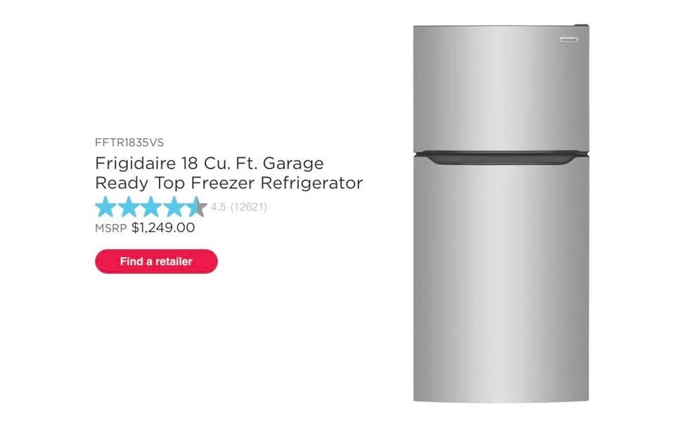 Frigidaire Stainless Steel Fridge - photo 3