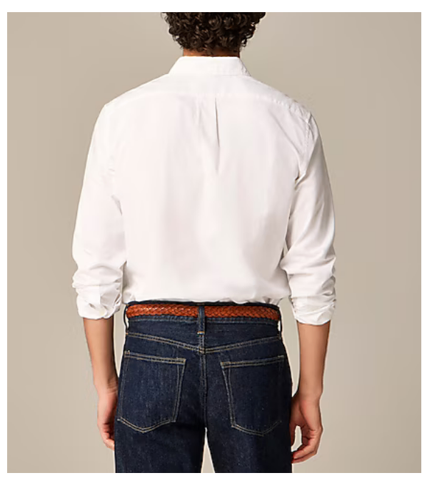 ✅J. CREW Men's SMALL SLIM FIT White Oxford Shirt - photo 4