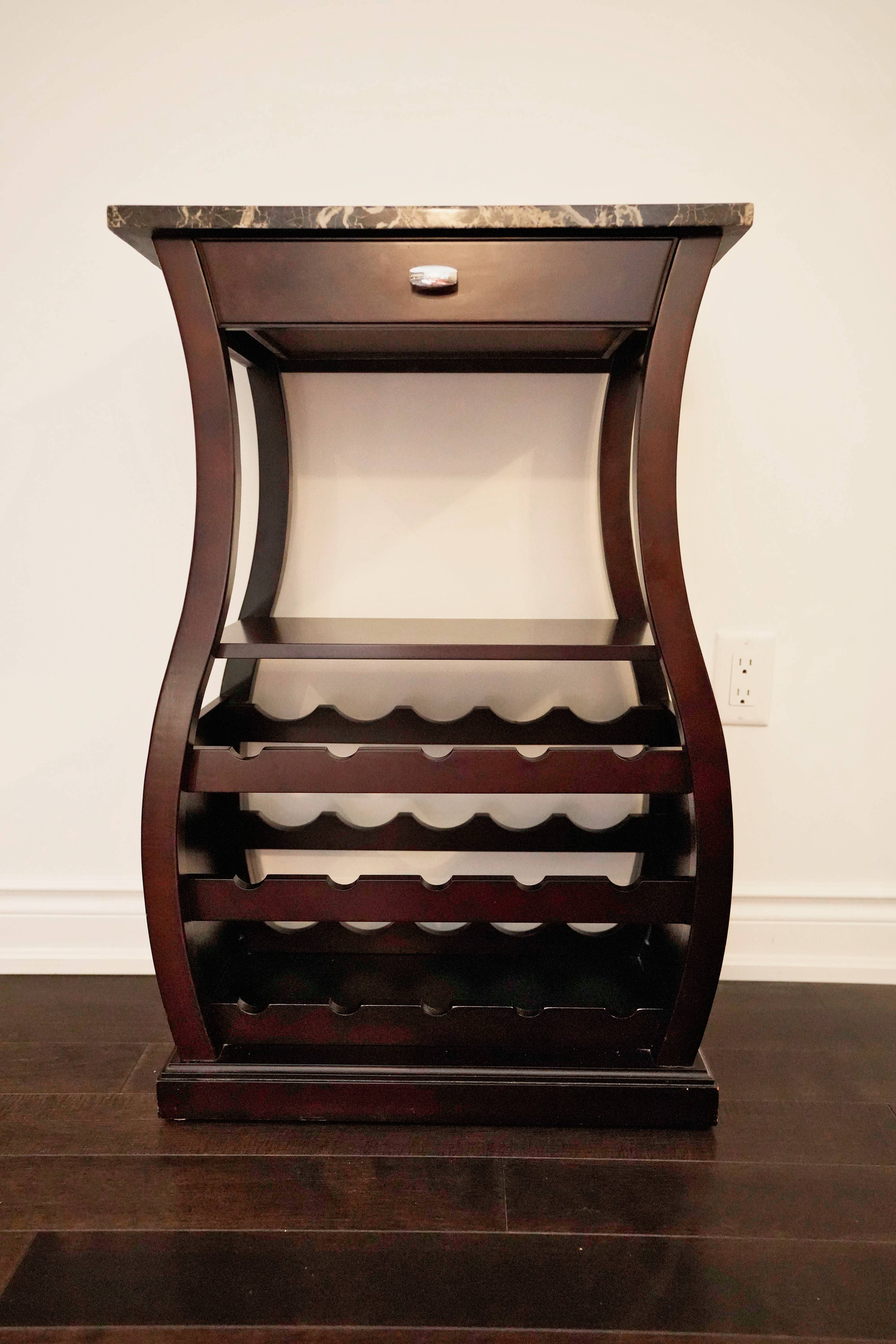 Solid Wood Wine Rack Table
