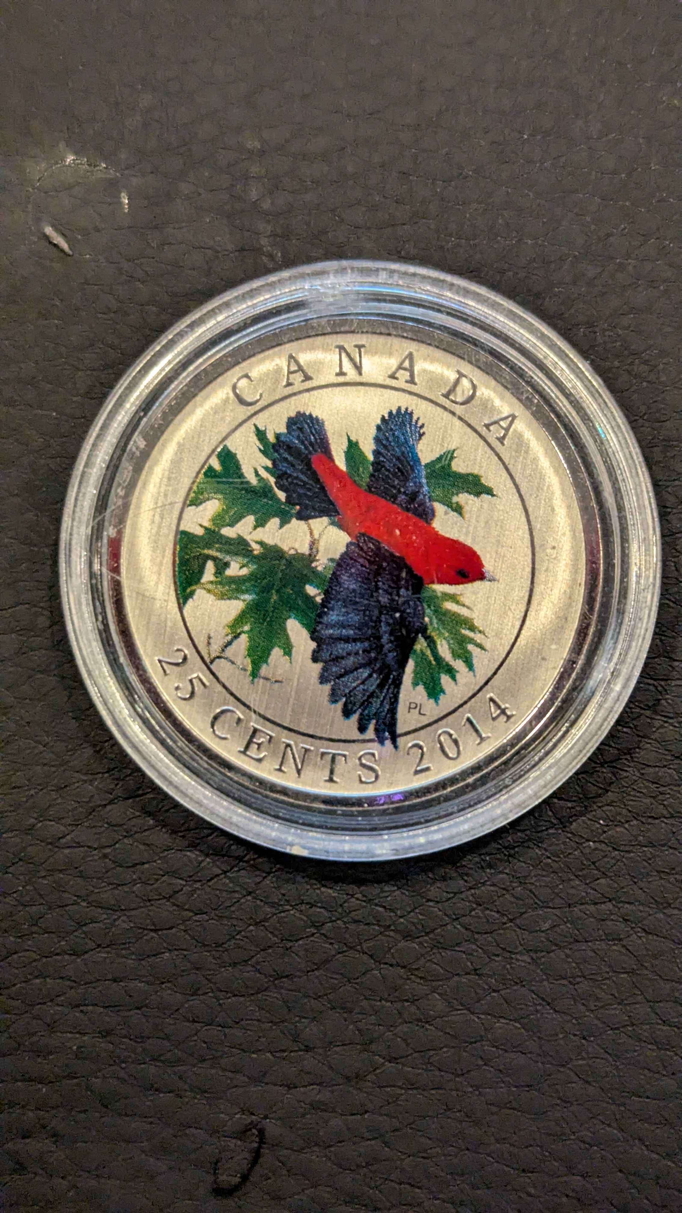 Birds of Canada 25 cent coloured coins - photo 2