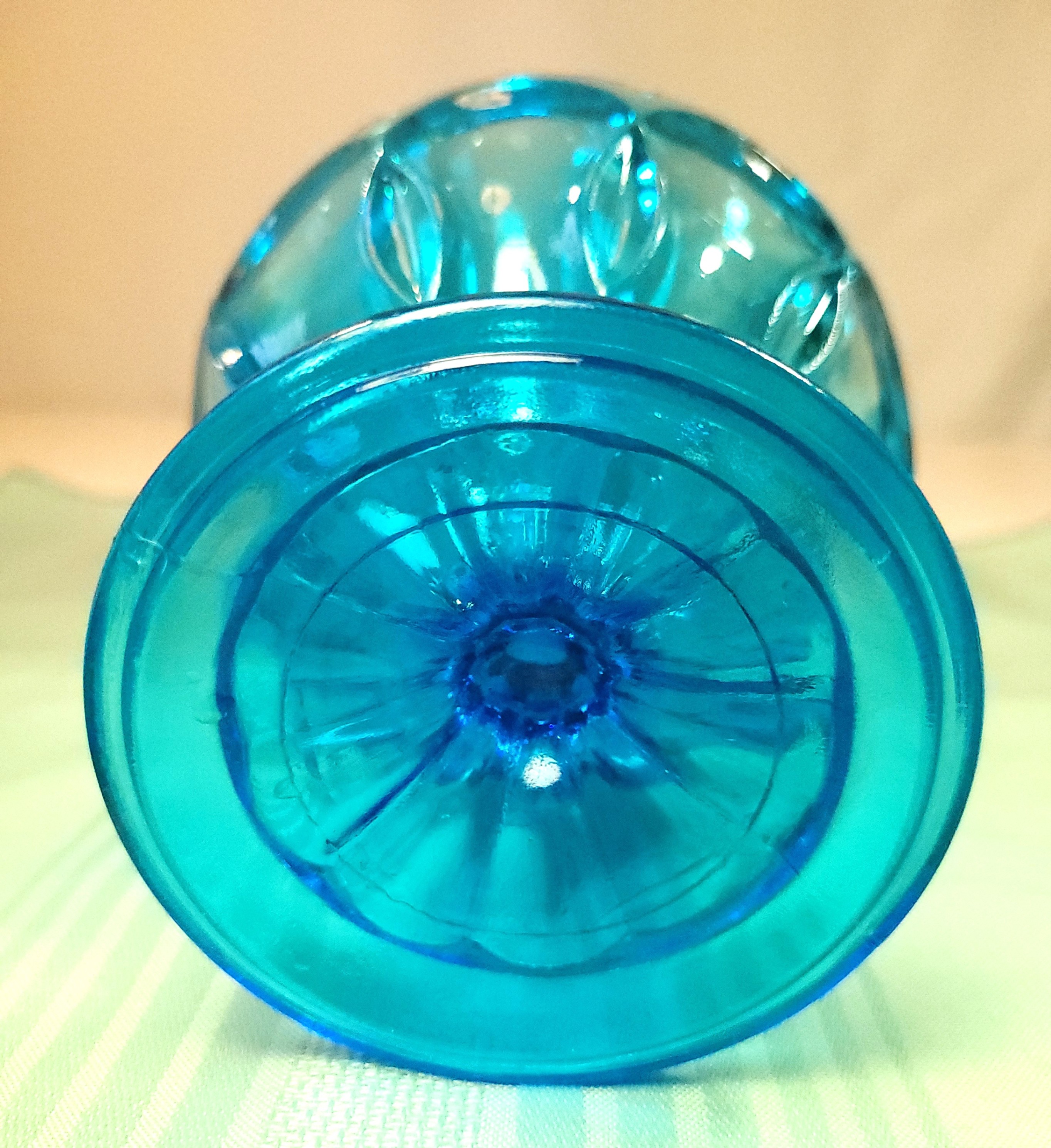 Indiana Glass Horizon Blue Teardrop Pattern Sherbet Dish - photo 5