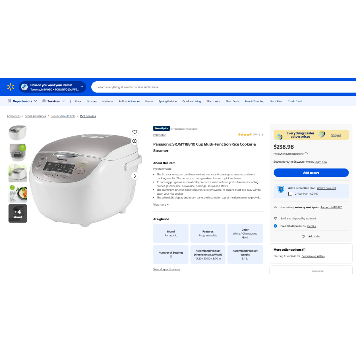 Retail Price $270-SEALED UNOPENED Panasonic 10 Cup Rice Cooker - photo 2