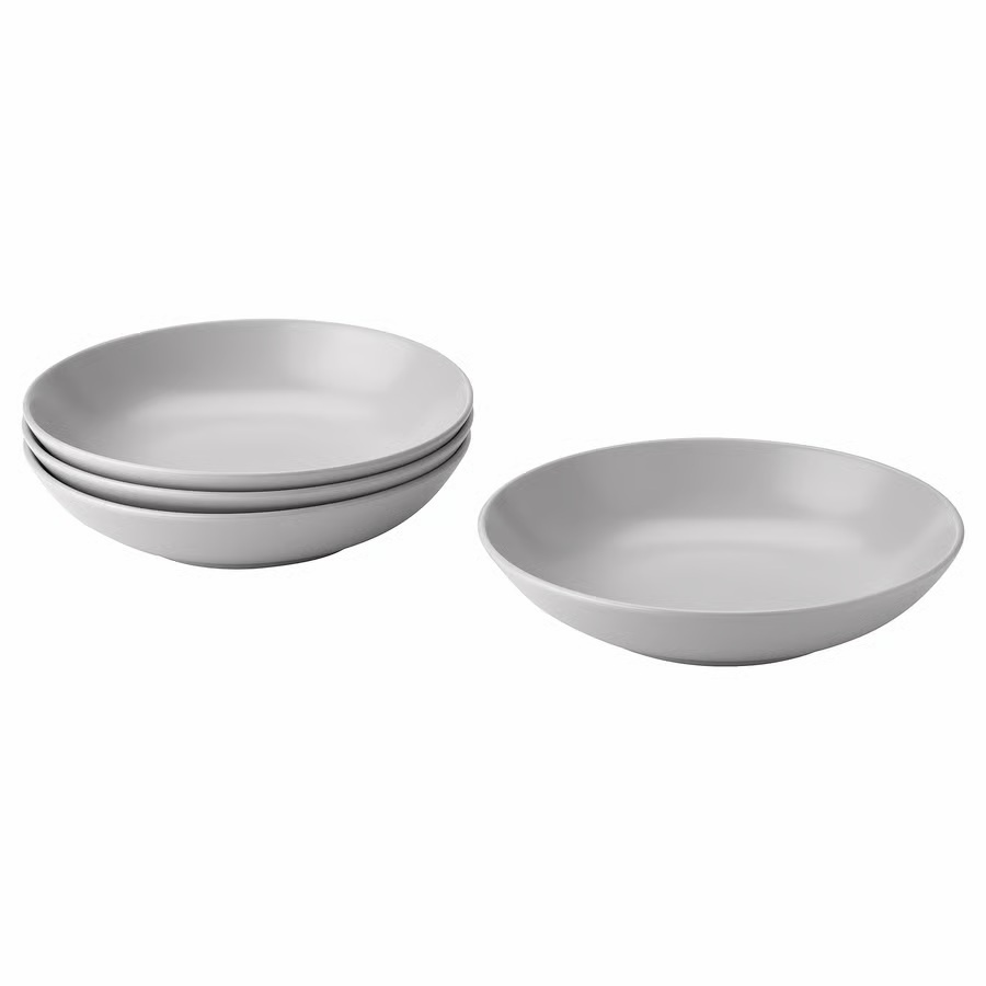 34-piece IKEA FÄRGKLAR Dinnerware Set - Matte Light Gray - photo 3